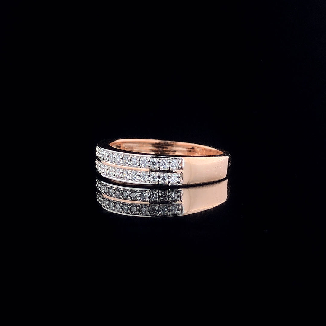 Twilight Ring – Lab-grown diamond ring with a dual diamond line design, set in white, yellow, or rose gold. Elegant, minimalist, and timeless jewelry piece by Jenny Jewells.