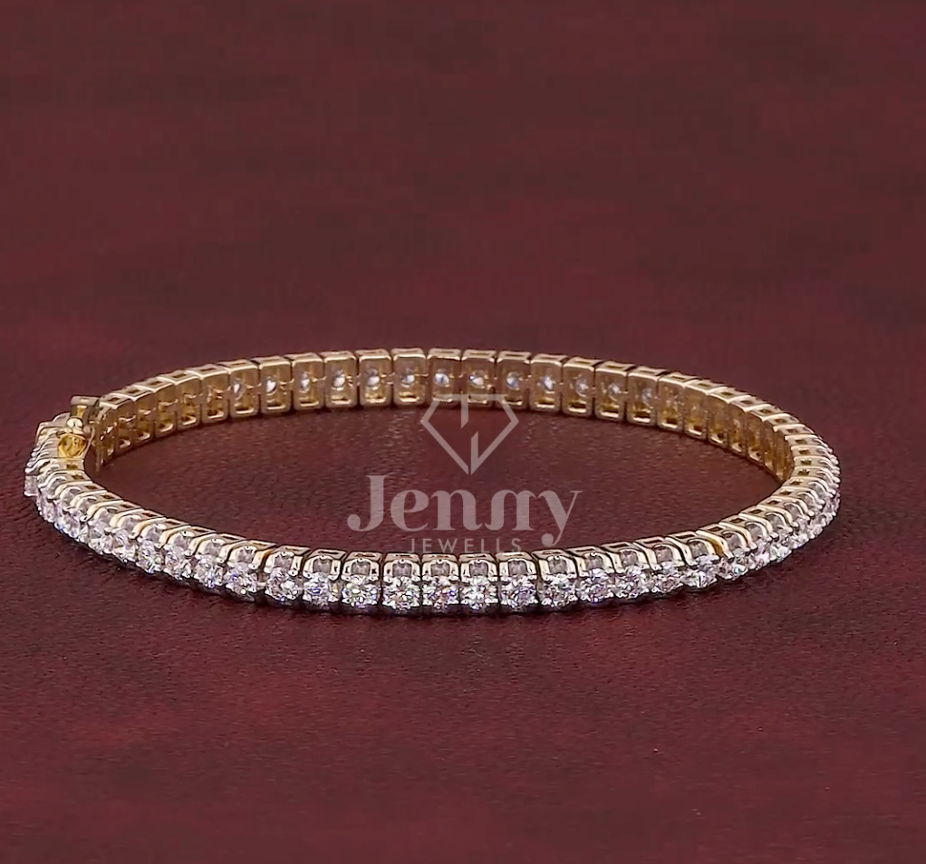 Celestia Royale 5.00 Carat Lab-Grown Diamond Tennis Bracelet in Gold | Jenny Jewells