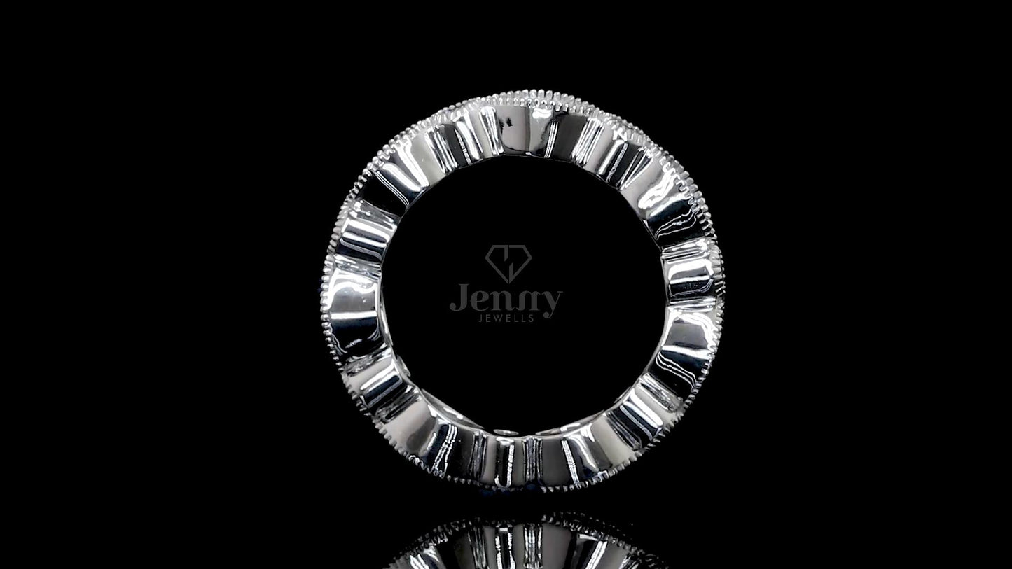 2.10 Ct marquise-style eternity ring featuring 21 round lab-grown diamonds in 14K or 18K gold – Jenny Jewells