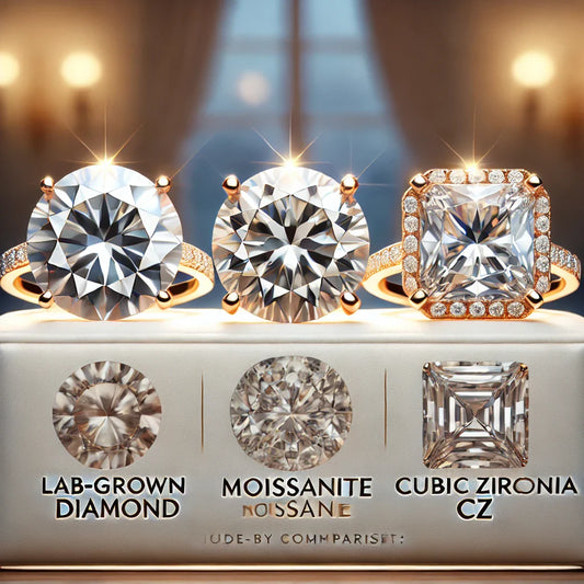 Lab-Grown vs. Moissanite vs. Cubic Zirconia: What’s the Difference?