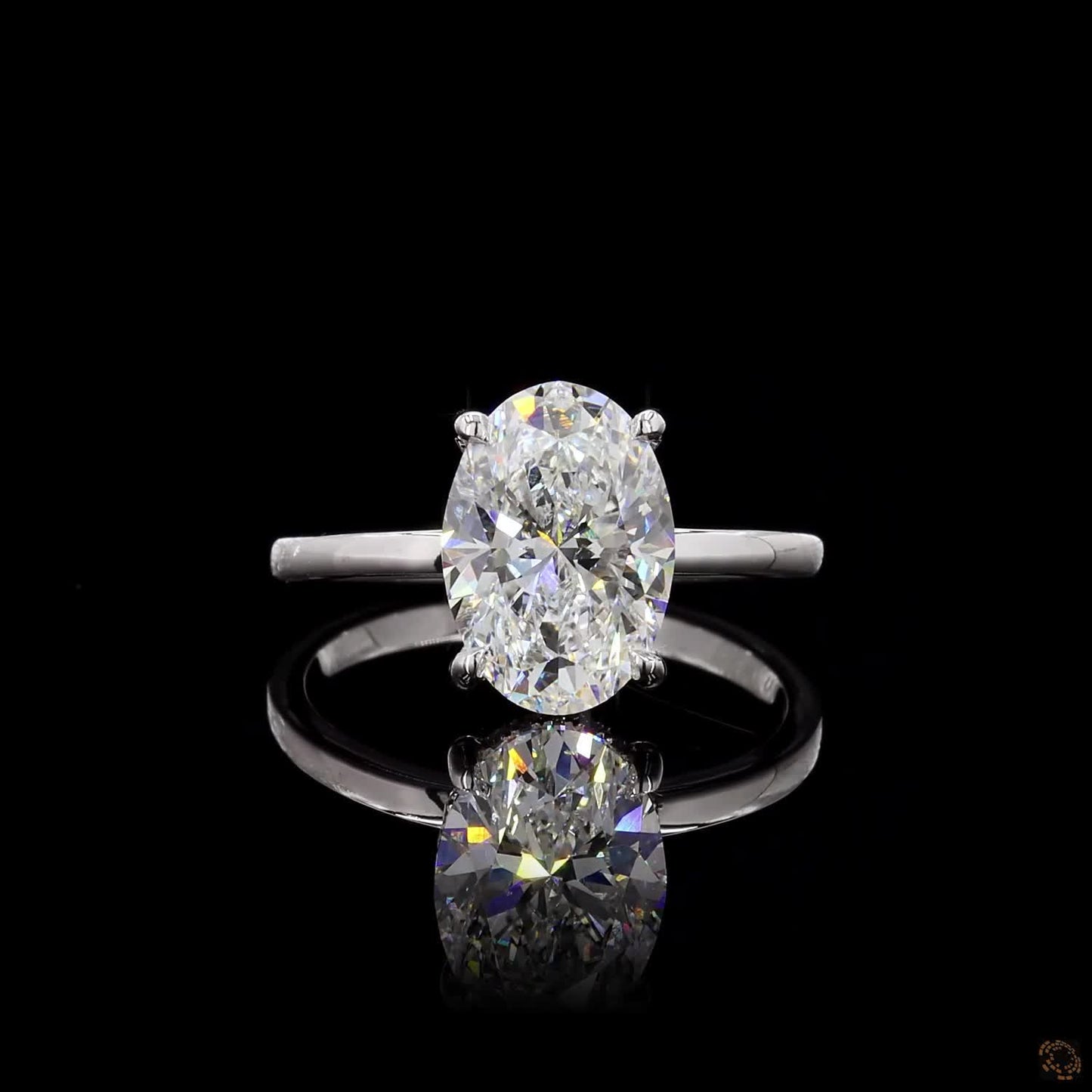 Classic Oval Solitaire Lab Grown Diamond Ring ,2.60 CT Oval Cut Lab Grown Diamond Ring | 2.70 CT E VVS2 Solitaire Ring | IGI Certified | Jenny Jewells
