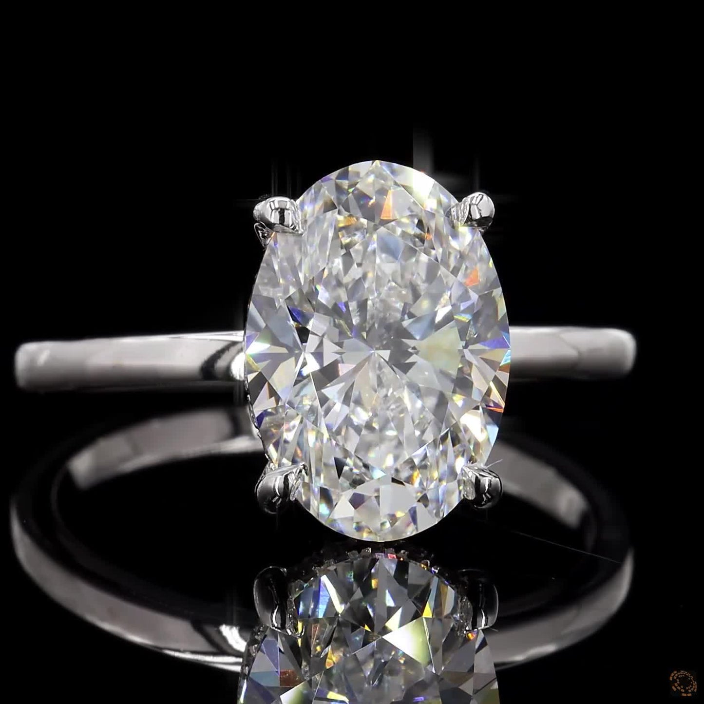 Classic Oval Solitaire Lab Grown Diamond Ring ,2.60 CT Oval Cut Lab Grown Diamond Ring | 2.70 CT E VVS2 Solitaire Ring | IGI Certified | Jenny Jewells