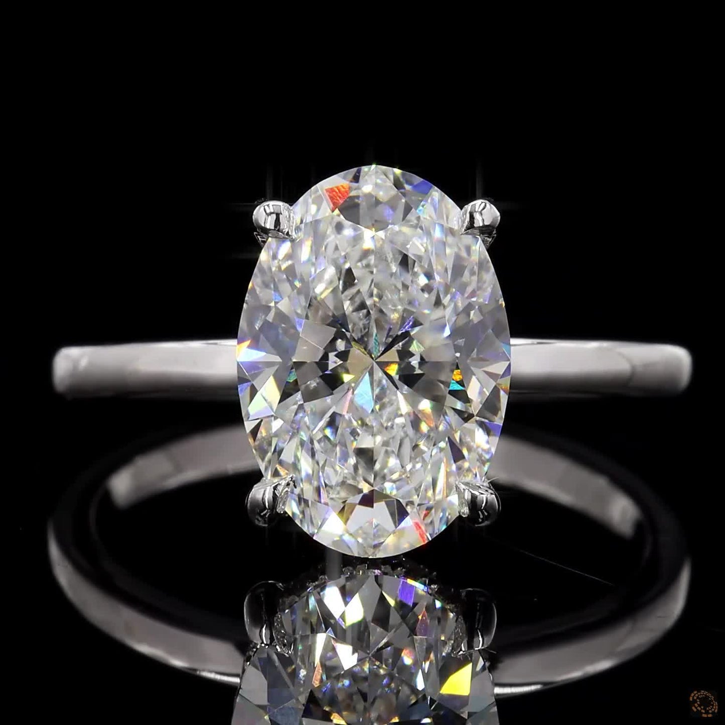 Classic Oval Solitaire Lab Grown Diamond Ring ,2.60 CT Oval Cut Lab Grown Diamond Ring | 2.70 CT E VVS2 Solitaire Ring | IGI Certified | Jenny Jewells