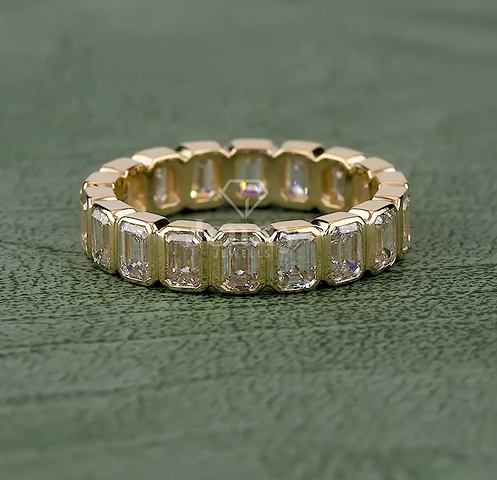 Eterna Vault 2.70 Carat  Emerald Cut Diamond Eternity Band | Jenny Jewells - JENNY JEWELLS