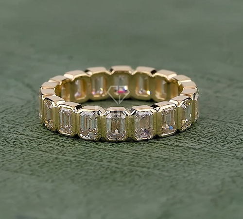 Eterna Vault 2.70 Carat  Emerald Cut Diamond Eternity Band | Jenny Jewells - JENNY JEWELLS