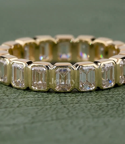 Eterna Vault 2.70 Carat  Emerald Cut Diamond Eternity Band | Jenny Jewells - JENNY JEWELLS