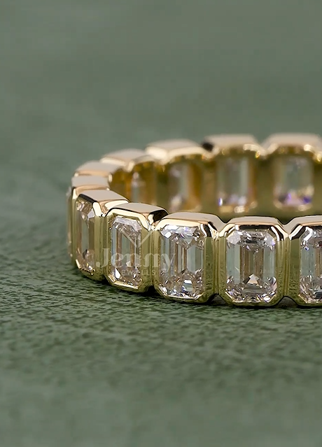Eterna Vault 2.70 Carat  Emerald Cut Diamond Eternity Band | Jenny Jewells - JENNY JEWELLS