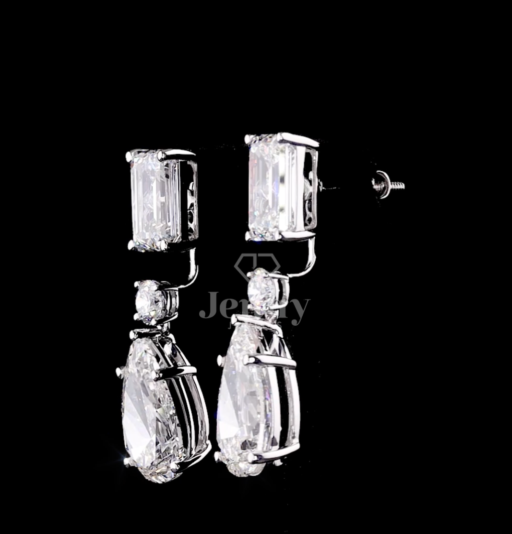 Aurora Empress 18.00 Carat IGI Certified Diamond Drop Earrings | Jenny Jewells - JENNY JEWELLS