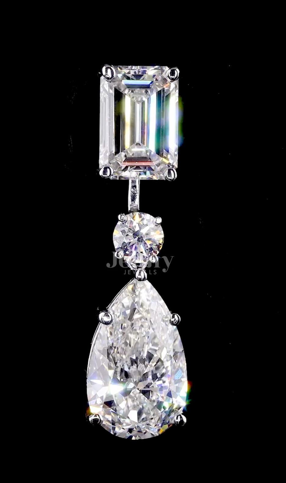 Aurora Empress 18.00 Carat IGI Certified Diamond Drop Earrings | Jenny Jewells - JENNY JEWELLS