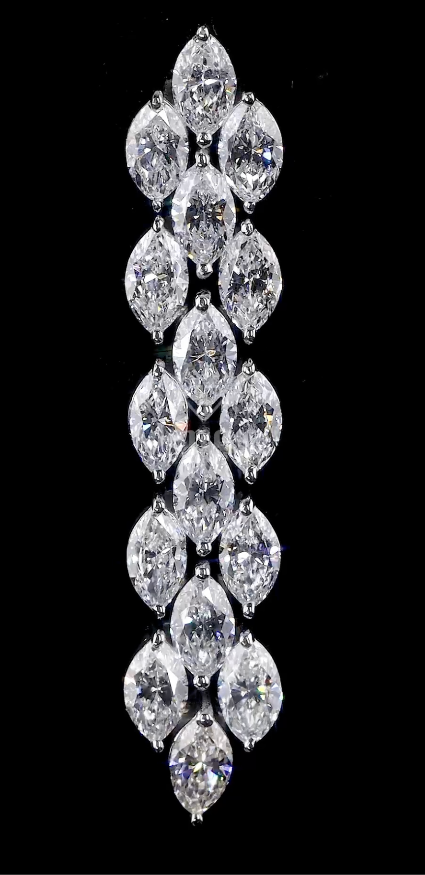 Royal Cascade 2.20 Carat Marquise Cut Diamond Drop Earrings E-F VVS (IGI Certified) | Jenny Jewells - JENNY JEWELLS