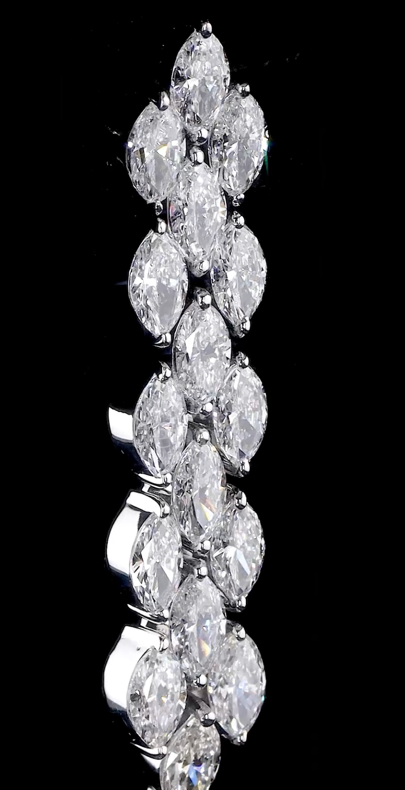 Royal Cascade 2.20 Carat Marquise Cut Diamond Drop Earrings E-F VVS (IGI Certified) | Jenny Jewells - JENNY JEWELLS