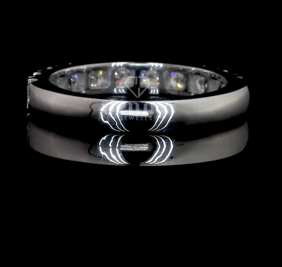 1.21 CT Round Cut Lab Grown Diamond Eternity Ring | E VVS IGI Certified Diamond Band | Wedding Band