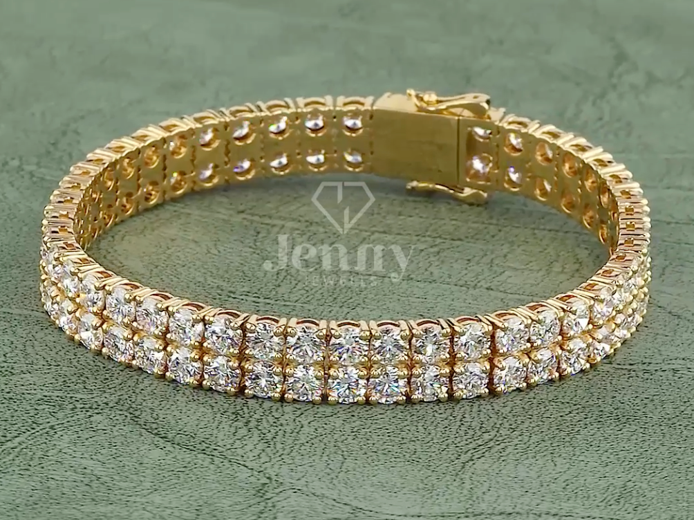 Royal Double Row 7.30 Carat Diamond Tennis Bracelet EF-VVS | Jenny Jewells - JENNY JEWELLS