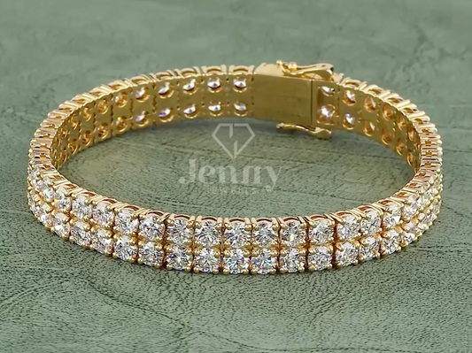 Royal Double Row 7.30 Carat Diamond Tennis Bracelet EF-VVS | Jenny Jewells
