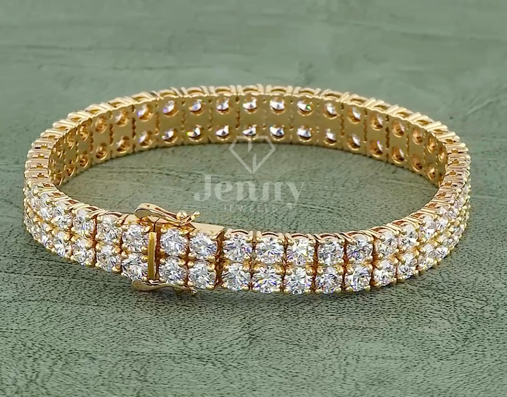 Royal Double Row 7.30 Carat Diamond Tennis Bracelet EF-VVS | Jenny Jewells - JENNY JEWELLS