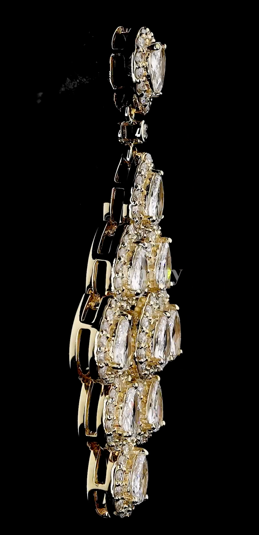 Royal Chandelier 3.15 Carat Pear Cut Polki Diamond Drop Earrings | Jenny Jewells - JENNY JEWELLS