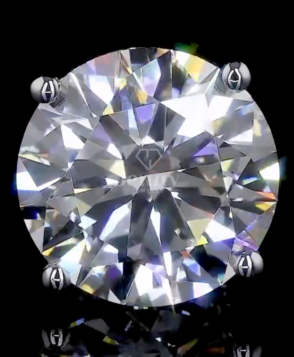 2.08 CT Round Cut Lab Grown Diamond Stud Earrings | E VVS2 | IGI Certified | Classic Round Cut Lab Grown Diamond Stud Earrings
