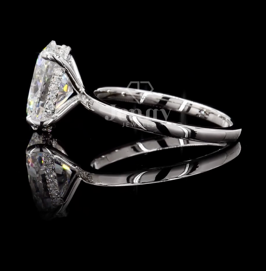 Classic Oval Solitaire Lab Grown Diamond Ring ,2.60 CT Oval Cut Lab Grown Diamond Ring | 2.70 CT E VVS2 Solitaire Ring | IGI Certified | Jenny Jewells