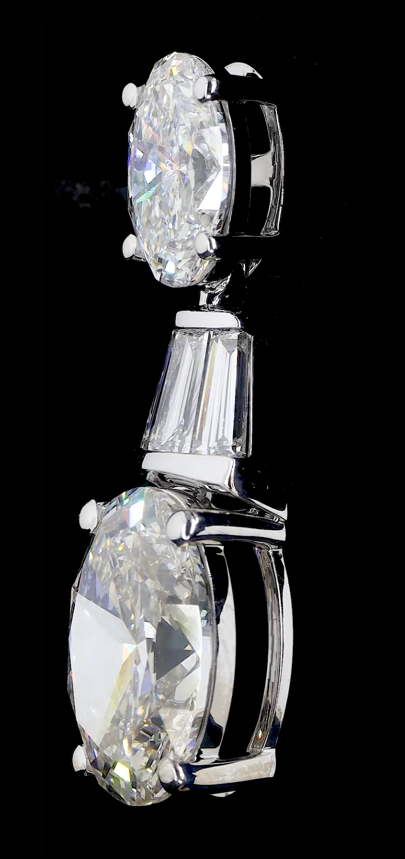 Oval Cut Lab Grown Diamond Drop Earrings | 9.00 CT E VS Diamond Luxury Earrings | IGI Certified Anniversary Gift For her