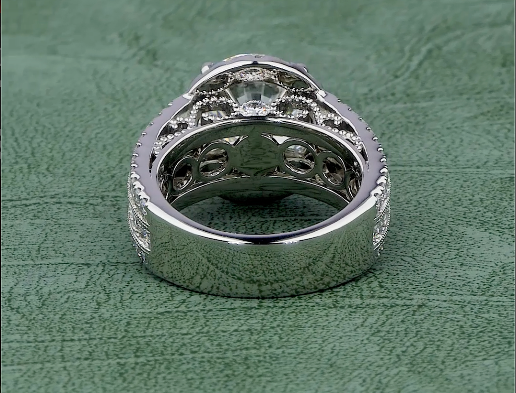 8.02 CT Round Cut Lab Grown Diamond Ring | 10.41 CT E VS1 IGI Certified Halo Ring | Engagement Ring For Her