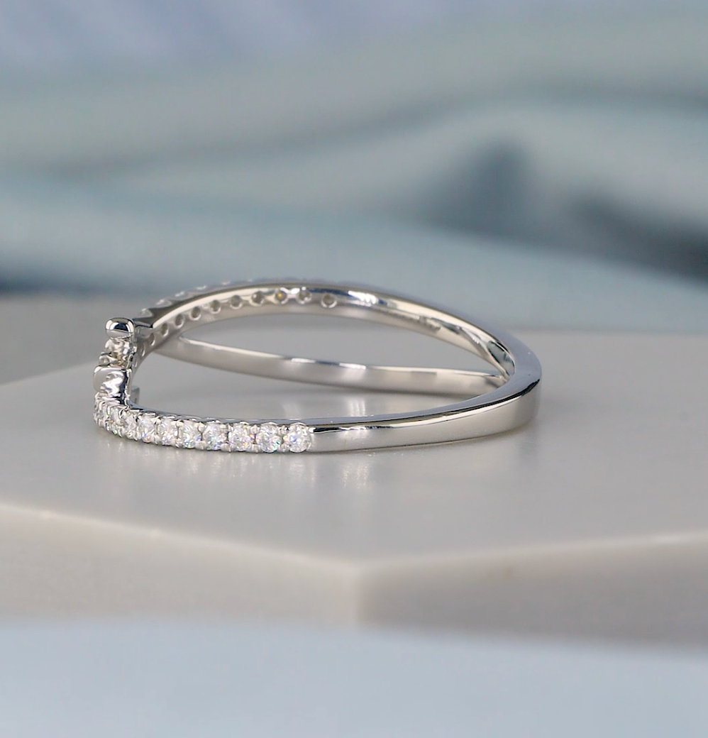 0.25 CTW Round Cut Lab-Grown Diamond Bypass Ring | IGI Certified | Gold & Platinum