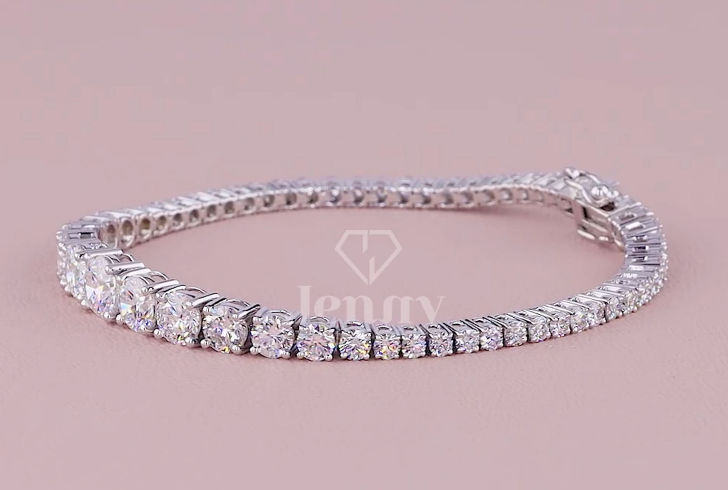 Lustre Flow 7.50 Carat Graduated Diamond Bracelet (E-F VS) | Jenny Jewells - JENNY JEWELLS