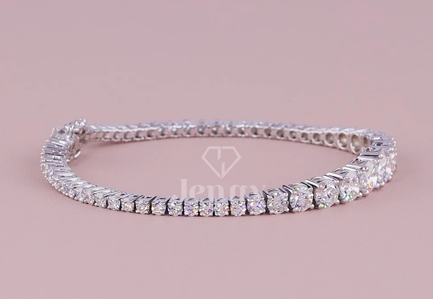 Lustre Flow 7.50 Carat Graduated Diamond Bracelet (E-F VS) | Jenny Jewells - JENNY JEWELLS