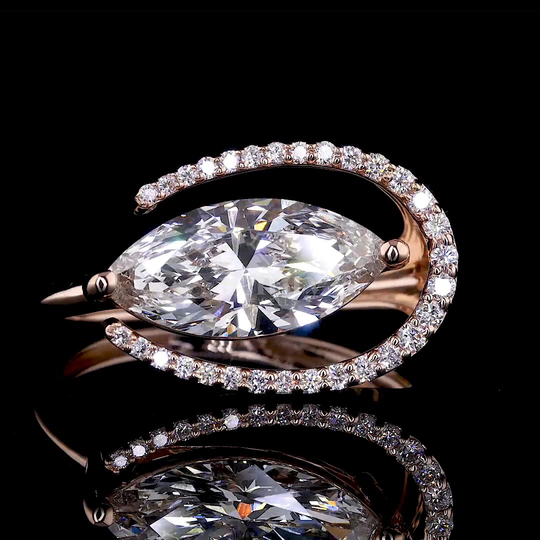 Marquise Diamond Ring - JENNY JEWELLS