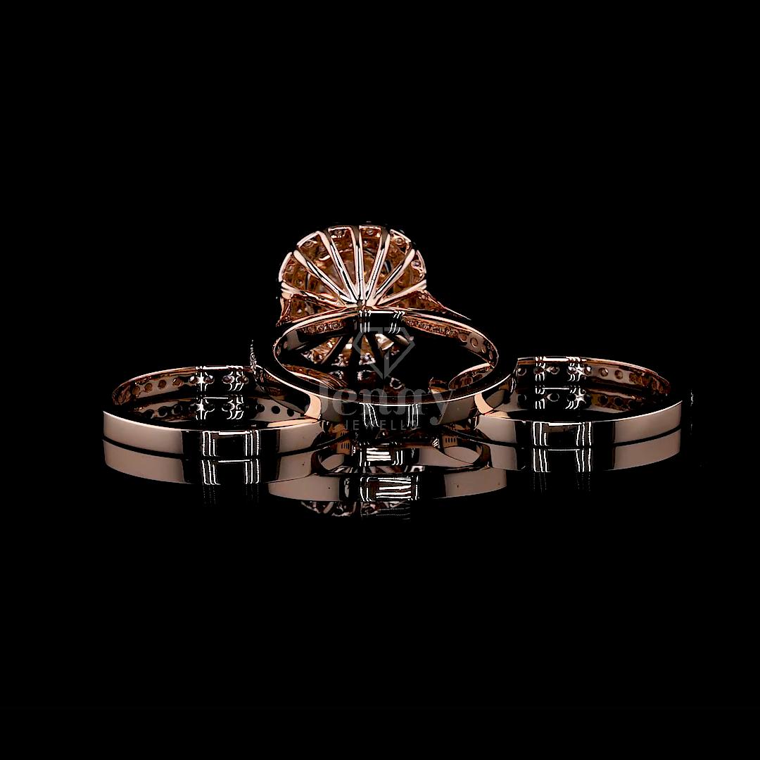 Solitaire Halo 3 Ring - JENNY JEWELLS