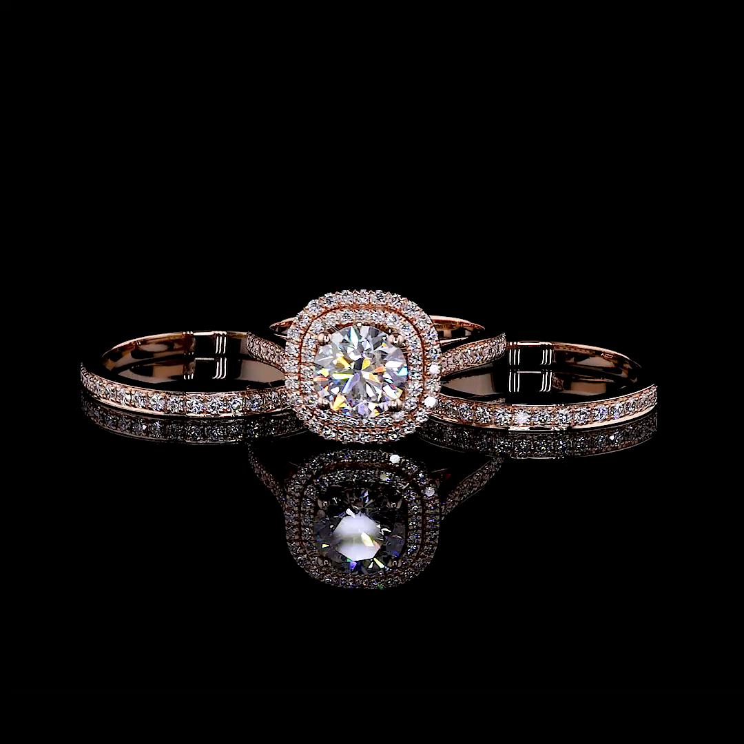 Solitaire Halo 3 Ring - JENNY JEWELLS