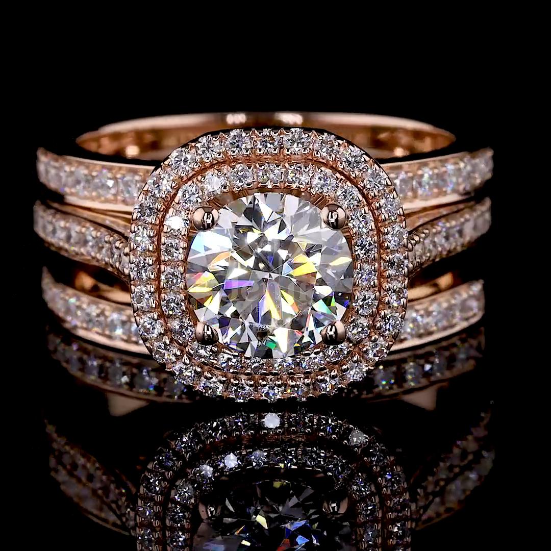 Solitaire Halo 3 Ring - JENNY JEWELLS