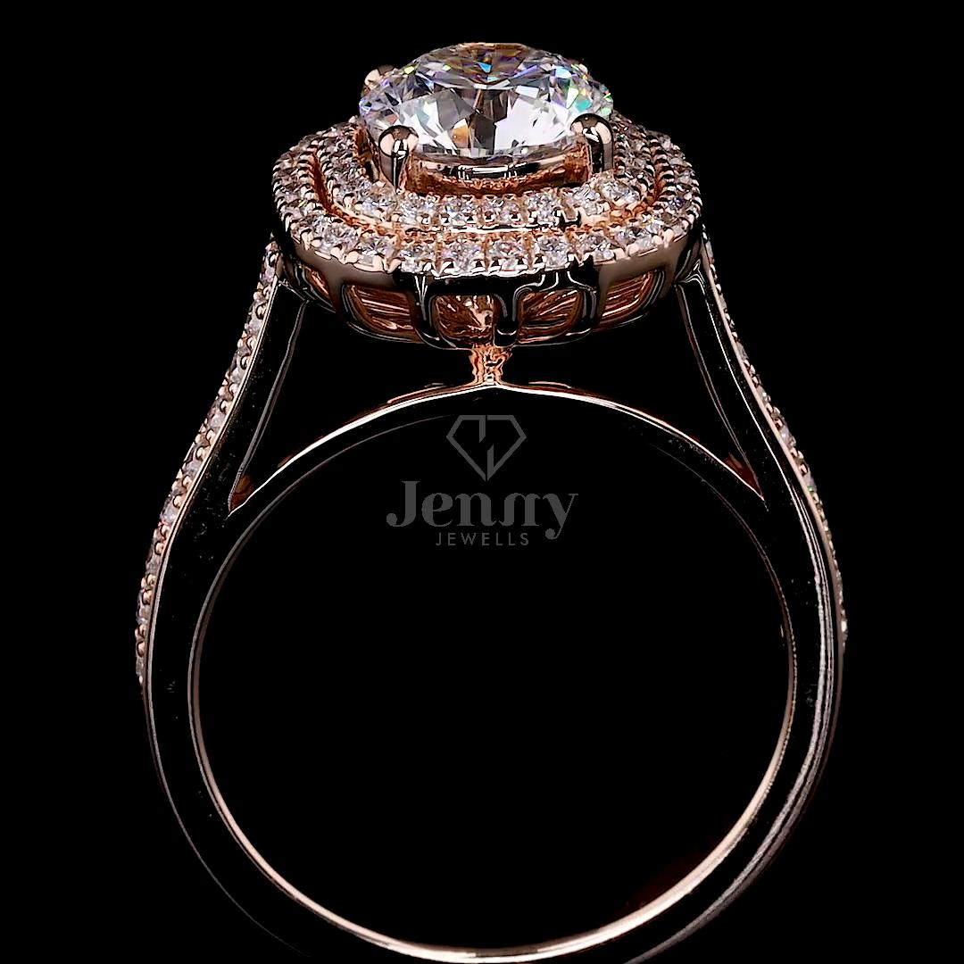 Solitaire Halo 3 Ring - JENNY JEWELLS