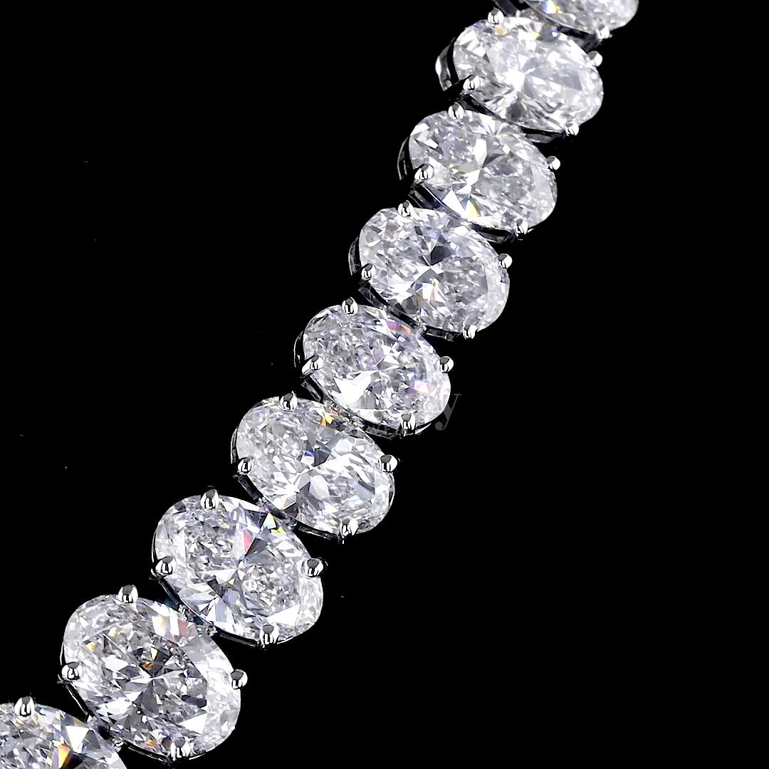 Oval Cut Diamond Necklace - JENNY JEWELLS