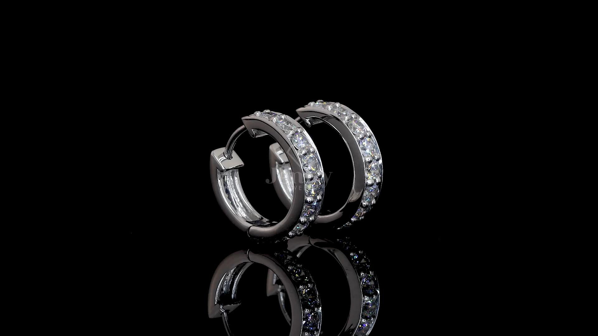 Elegant hanging earrings with 16 diamonds totaling 1.60 CT in rose/white/yellow gold – Jenny Jewells

