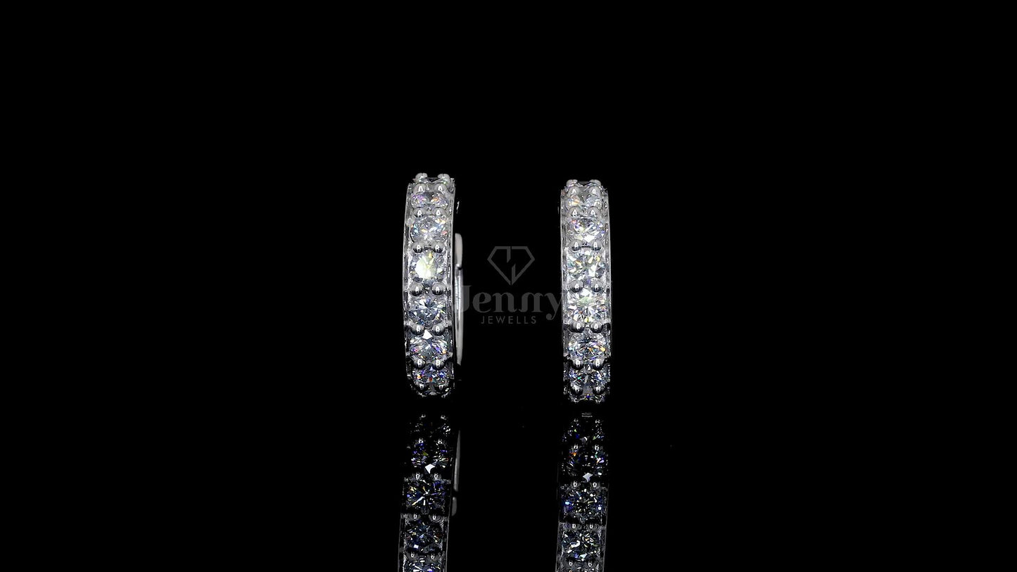 Elegant hanging earrings with 16 diamonds totaling 1.60 CT in rose/white/yellow gold – Jenny Jewells

