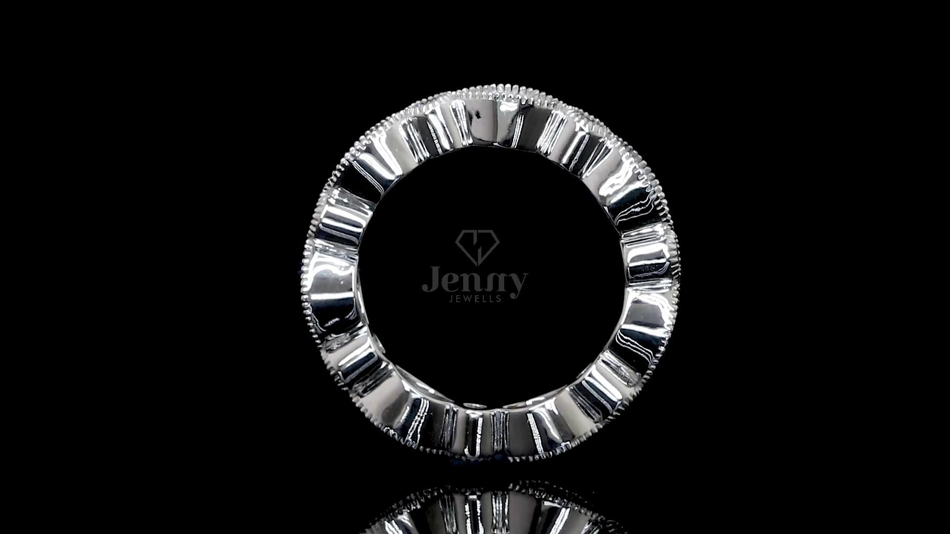 2.10 Ct marquise-style eternity ring featuring 21 round lab-grown diamonds in 14K or 18K gold – Jenny Jewells