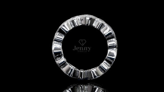 2.10 Ct marquise-style eternity ring featuring 21 round lab-grown diamonds in 14K or 18K gold – Jenny Jewells