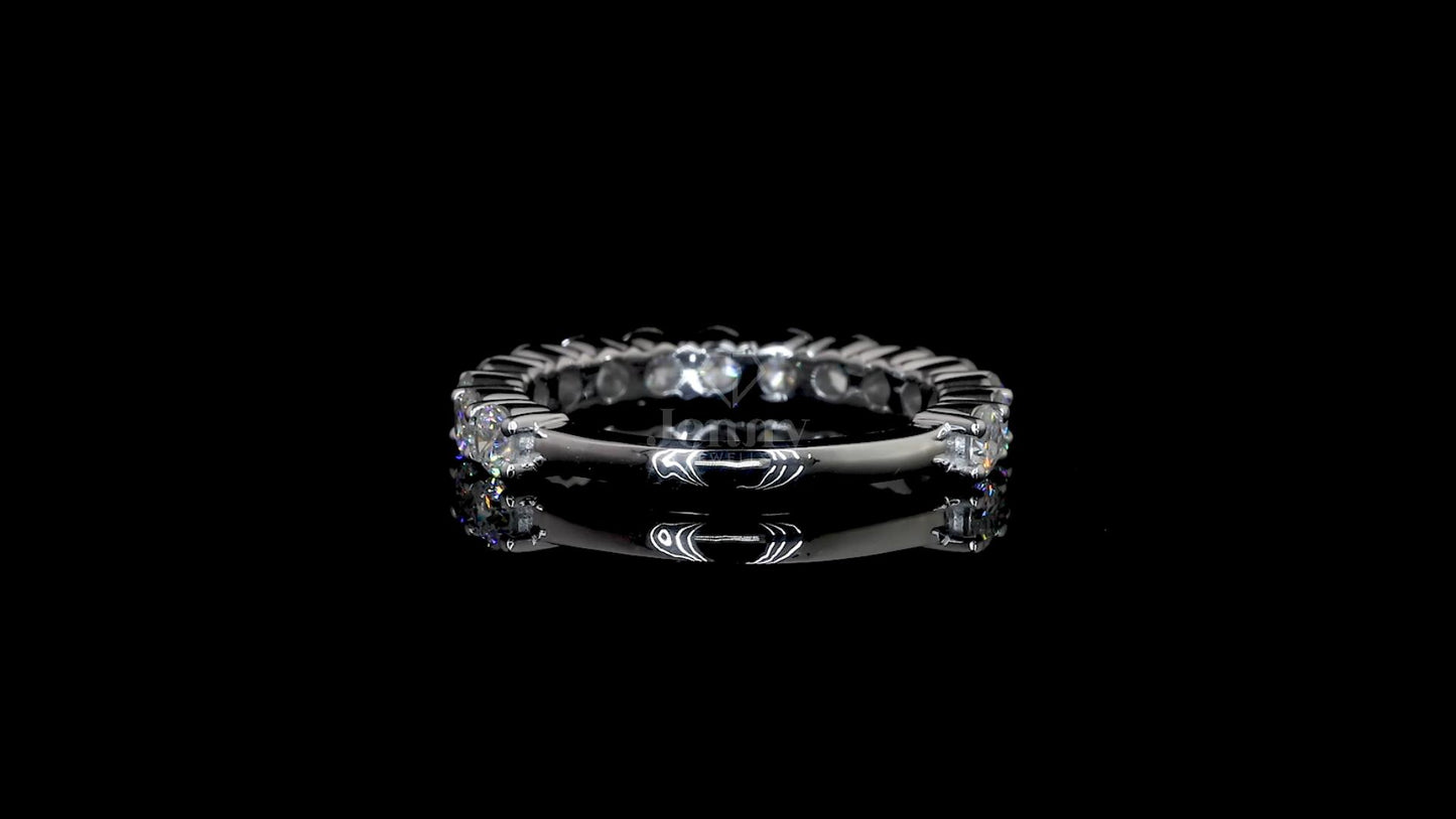 1.50 Ct lab-grown diamond half eternity band with 15 E-F VVS stones in 14K or 18K gold – Jenny Jewells