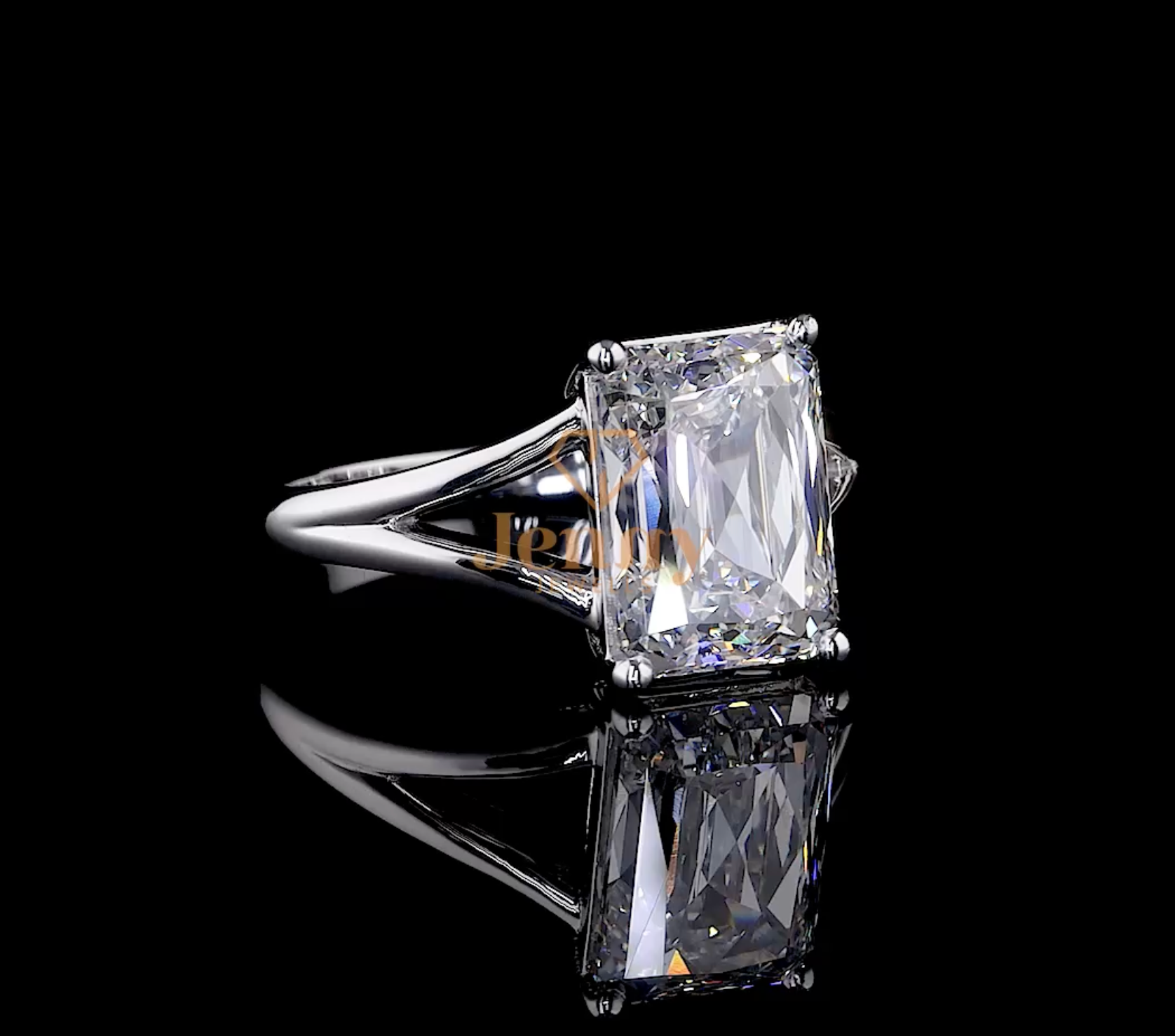 Solitaire Diamond Ring with a 4.09 CT brilliant-cut diamond set in white, yellow, or rose gold. A classic and elegant engagement ring or statement piece.