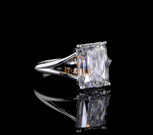 Solitaire Diamond Ring with a 4.09 CT brilliant-cut diamond set in white, yellow, or rose gold. A classic and elegant engagement ring or statement piece.