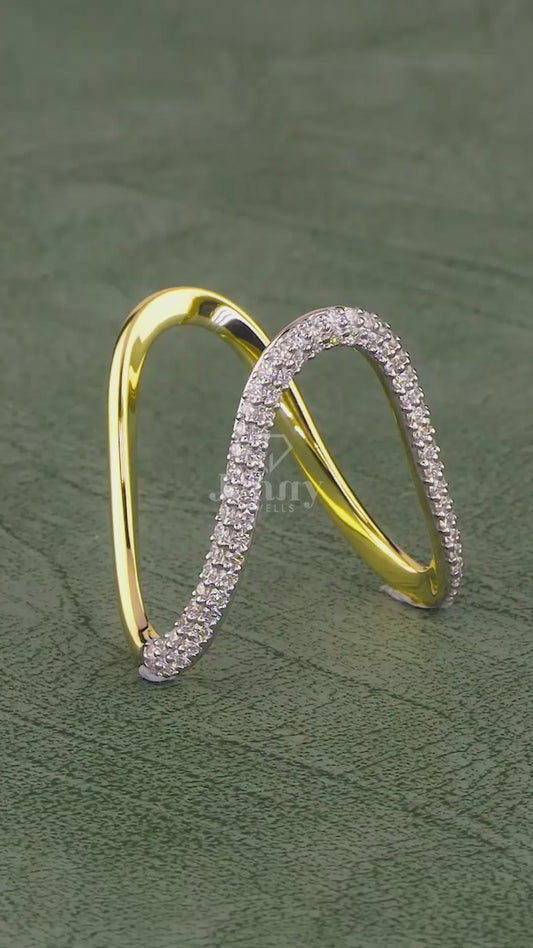 Eterna Curve 0.66 Carat Diamond Band (E-VS1) | Jenny Jewells
