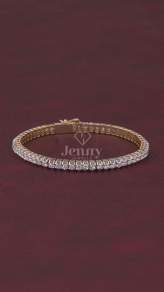Celestia Royale 5.00 Carat Lab-Grown Diamond Tennis Bracelet in Gold | Jenny Jewells