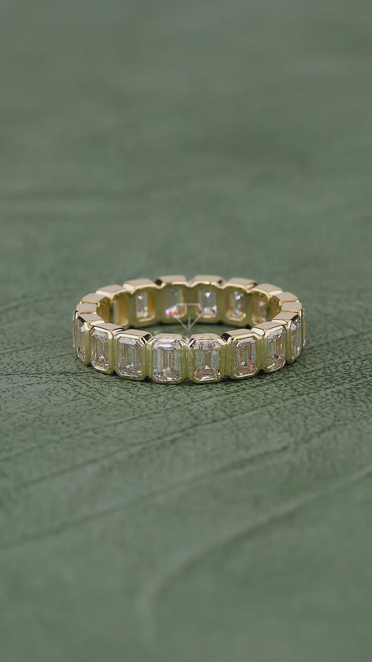 Eterna Vault 2.70 Carat  Emerald Cut Diamond Eternity Band | Jenny Jewells