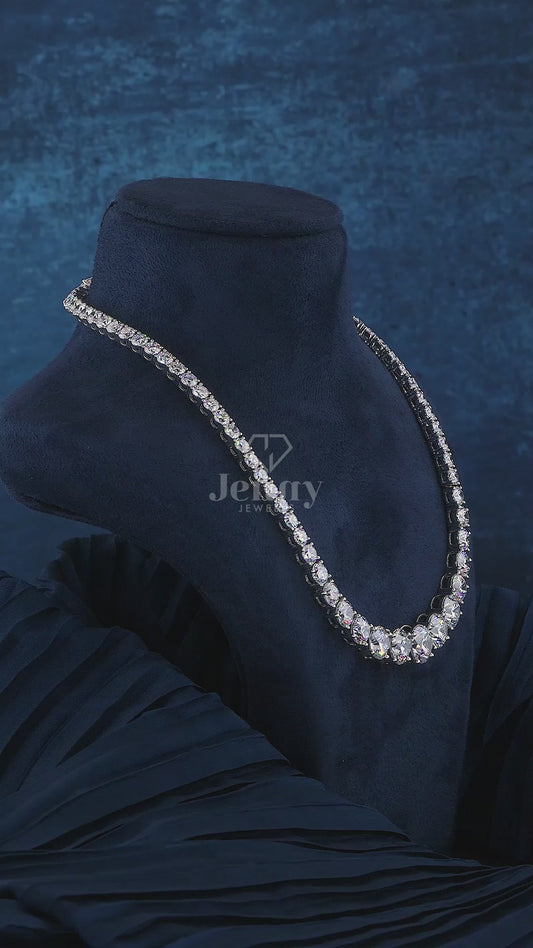 Eterna Grace – Graduated Diamond Tennis Necklace