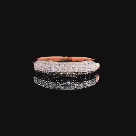 Nova Ring with a criss-cross gold design, featuring lab-grown diamonds in white, yellow, or rose gold. A modern and elegant jewelry piece inspired by celestial beauty.