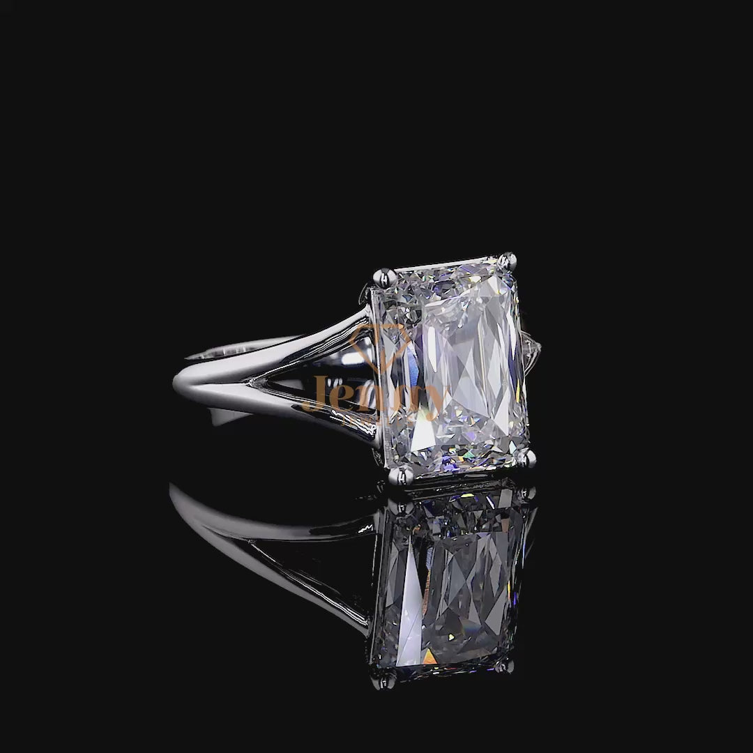 Solitaire Diamond Ring with a 4.09 CT brilliant-cut diamond set in white, yellow, or rose gold. A classic and elegant engagement ring or statement piece.