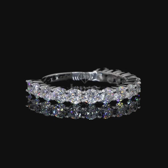1.50 Ct lab-grown diamond half eternity band with 15 E-F VVS stones in 14K or 18K gold – Jenny Jewells