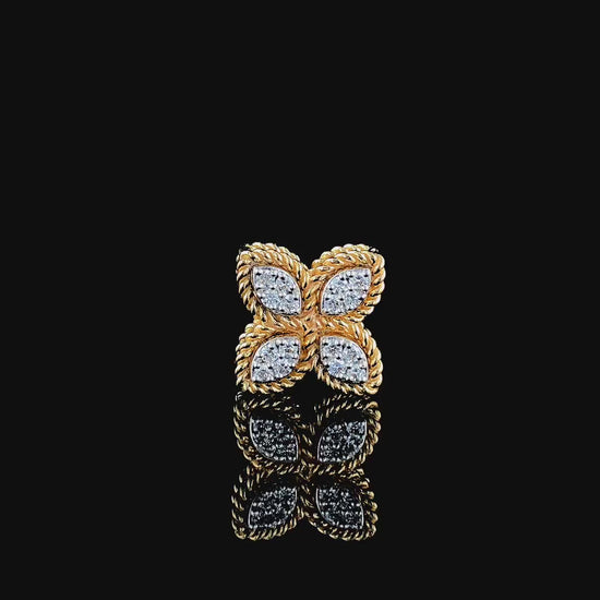 Flower Pendant with lab-grown diamonds, set in white, yellow, or rose gold. A timeless floral-inspired jewelry piece symbolizing beauty and elegance.